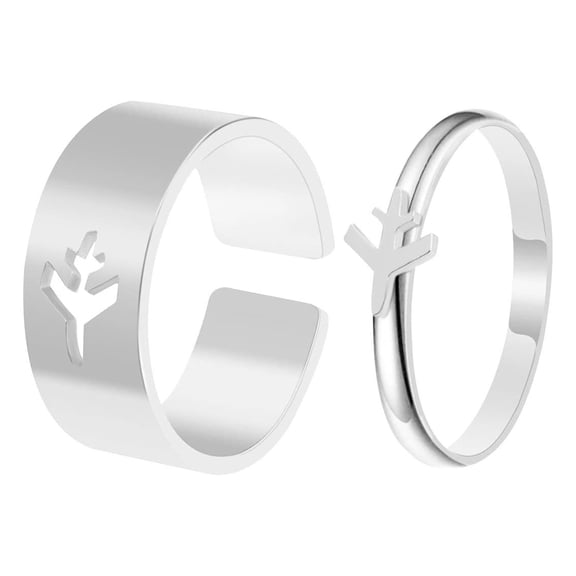 VerPetridure Ladies Ring Geometric Airplane Ring Set Opening Jewelry Ladies Fashion Geometric Airplane Ring Set Opening Adjustable Jewelry