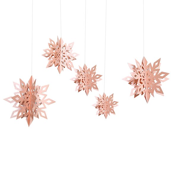 VerPetridure Large Cardboard Three-Dimensional Snowflake Ornament--Pink Home Decor 6Pcs/set Large Cardboard 3D Snowflake Ornaments Set Christmas