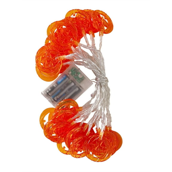 VerPetridure Led Pumpkin Light String Decoration Party Family Props 3 Meters 20 Lights Battery with Flash