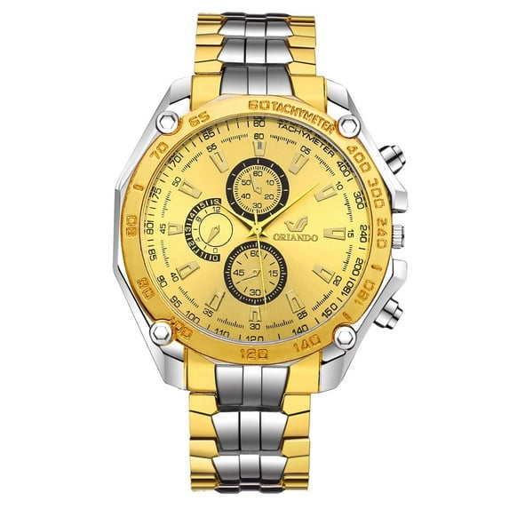 VerPetridure Man Watch Clock Stainless Steel Casual Dress Wrist Crystal Jewelry Men's watch