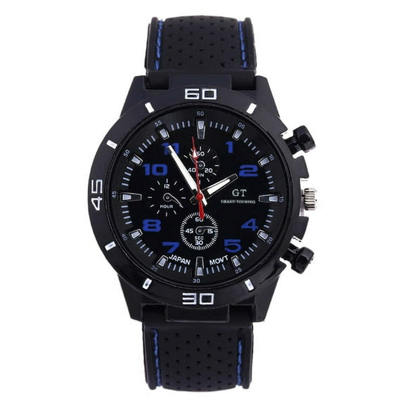 VerPetridure Man Watches Clocks Watches Kieselgel Casual Dresses Wrist Crystals Anova Quest Men's Watch