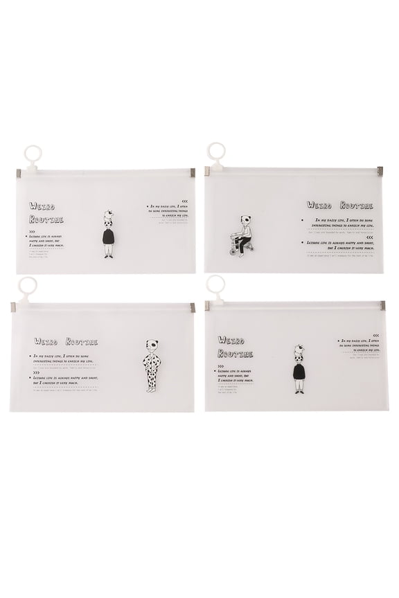 Mask Storage Bag 4Pc Plastic Face Cover Storage Bag Reusable Face Cover Organizer Bag