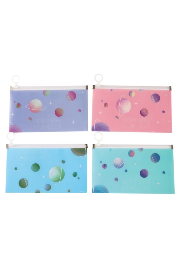 Mask Storage Bag 4Pc Plastic Face Cover Storage Bag Reusable Face Cover Organizer Bag