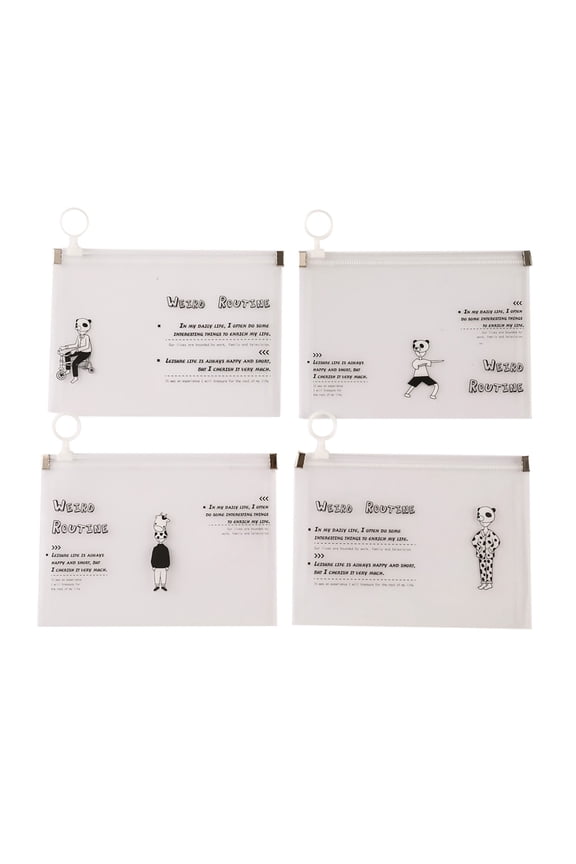 Mask Storage Bag 4Pc Plastic Face Cover Storage Bag Reusable Face Cover Organizer Bag