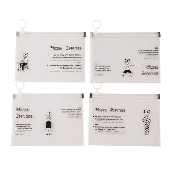 VerPetridure Mask Storage Bag 4Pc Plastic Face Cover Storage Bag Reusable Face Cover Organizer Bag