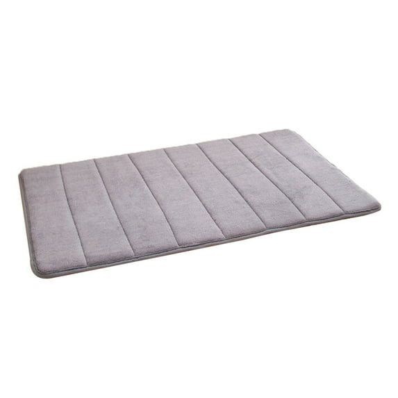 VerPetridure Memory Foam Mat Absorbent Slip-resistant Pad Bathroom Shower Bath Mats Gray Clearance