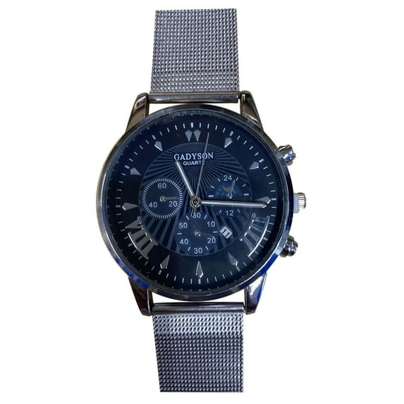 VerPetridure Men Watch Clock Stainless Steel Casual Dress Wrist Crystal Men's watch