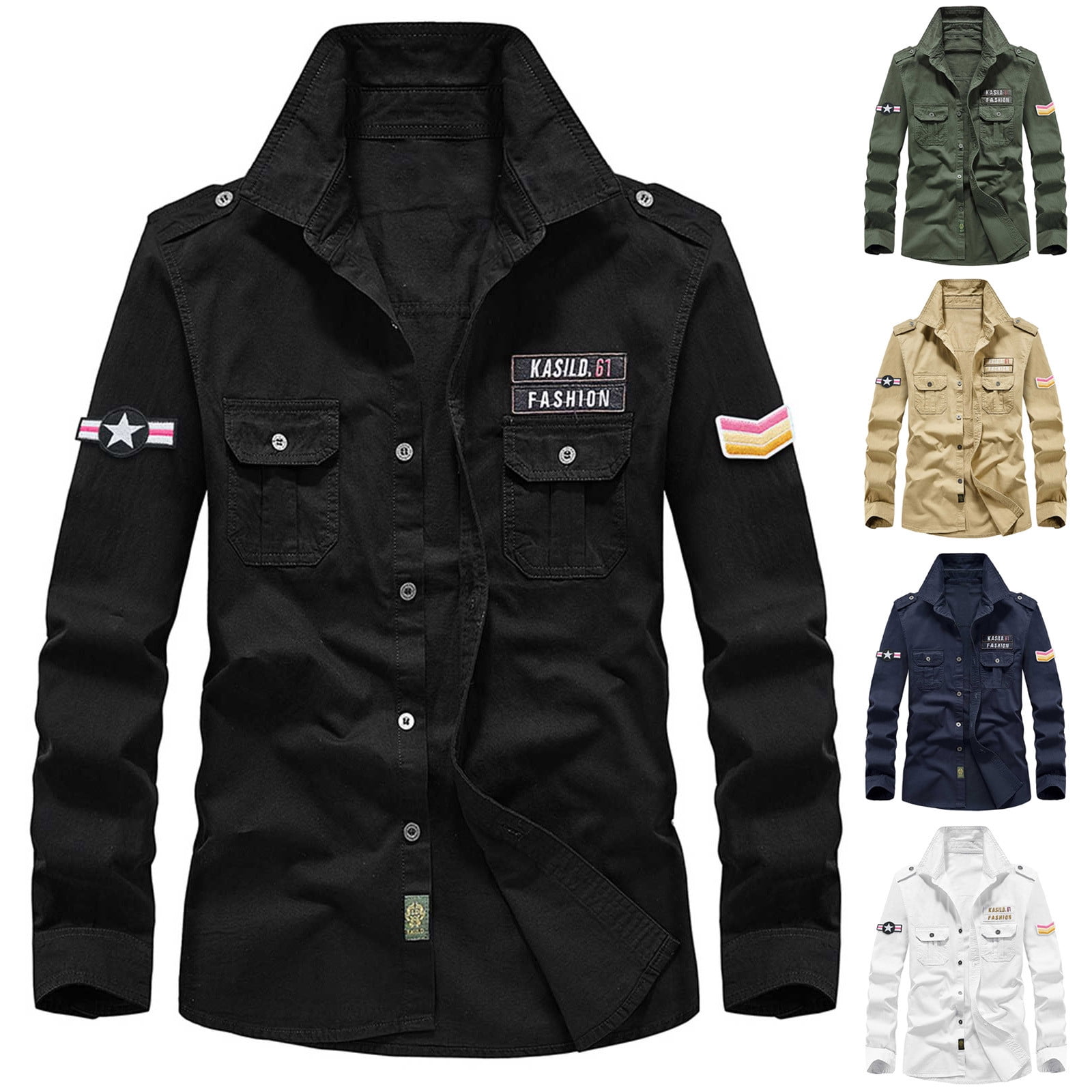 VerPetridure Men's Linen Button Down T Shirts Coat Casual Lightweight