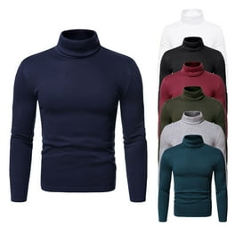 VerPetridure Men s Mock Turtleneck T Shirts Long Sleeve Crewneck Pullover Sweater Basic Designed Undershirt Slim Fit Warm Pullover Tops