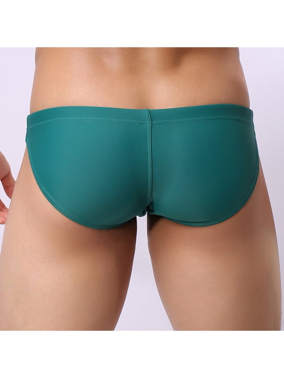 Mens High Waisted Triangle Bikini Bottoms Swim Short Pants Bathing Suit for Men Summer Boxer Briefs Swimwear Pants