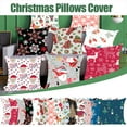 thumbnail image 1 of VerPetridure Merry Christmas Decorative Throw Pillow Covers Cushion Case 18x18 Inch Cotton Linen Christmas Decorations Lumbar Pillow Case for Home Indoor Christmas Decor, 1 of 3