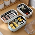 thumbnail image 1 of VerPetridure Microwave Lunch Box Japanese Wood Bento Box 2 Layer Container Storage New, 1 of 6