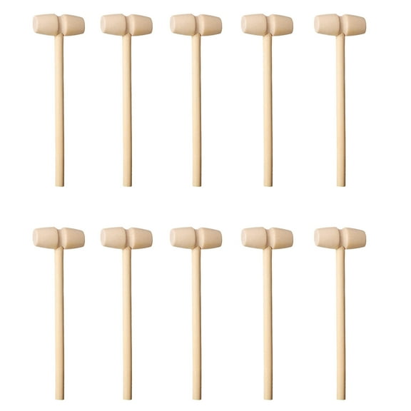VerPetridure Mini Wooden Mallet Knocking Cake Wooden Hammer Children's Toy Hammer