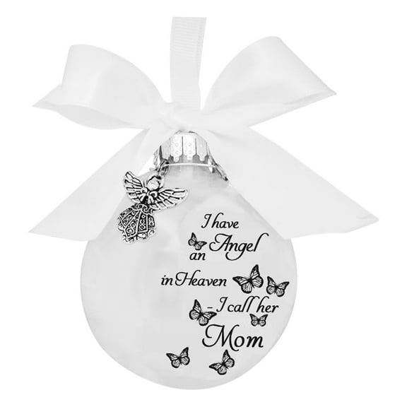 VerPetridure Mother-Christmas Tree Pendant 1Pci Have Angel An in Heaven I Call Her Mom Christmas Ornament Lovely Tree Gift Ornament Christmas Tree Hanging Party Decor