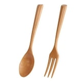VerPetridure Natural Solid Color Creative Triangle Handle Wooden Spoon ...