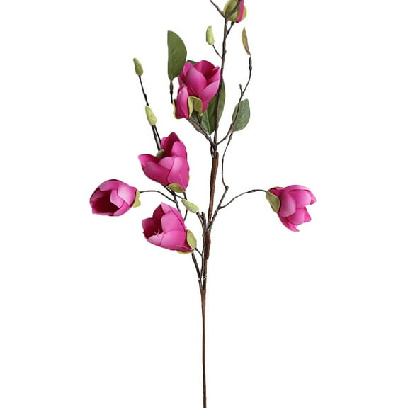 VerPetridure New Artificial Fake Silk Flower Leaf Magnolia Floral Wedding Bouquet Party Home