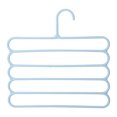 thumbnail image 1 of VerPetridure Non-Slip Multi-Layer Trouser Rack Multifunctional Wardrobe 5-Layer Hanging Pants Hanger Scarf Rack Silk Scarf Tie Hanger Blue Multi-Functional 5-Layer Pants Hangers Non-Slip Multi-Layer, 1 of 1