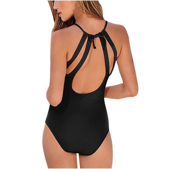 Utoimkio One Piece Bathing Suits for Women Tummy Control Women's Bikini Solid Backless Set Swimsuit One Piece Swimwear Beachwear