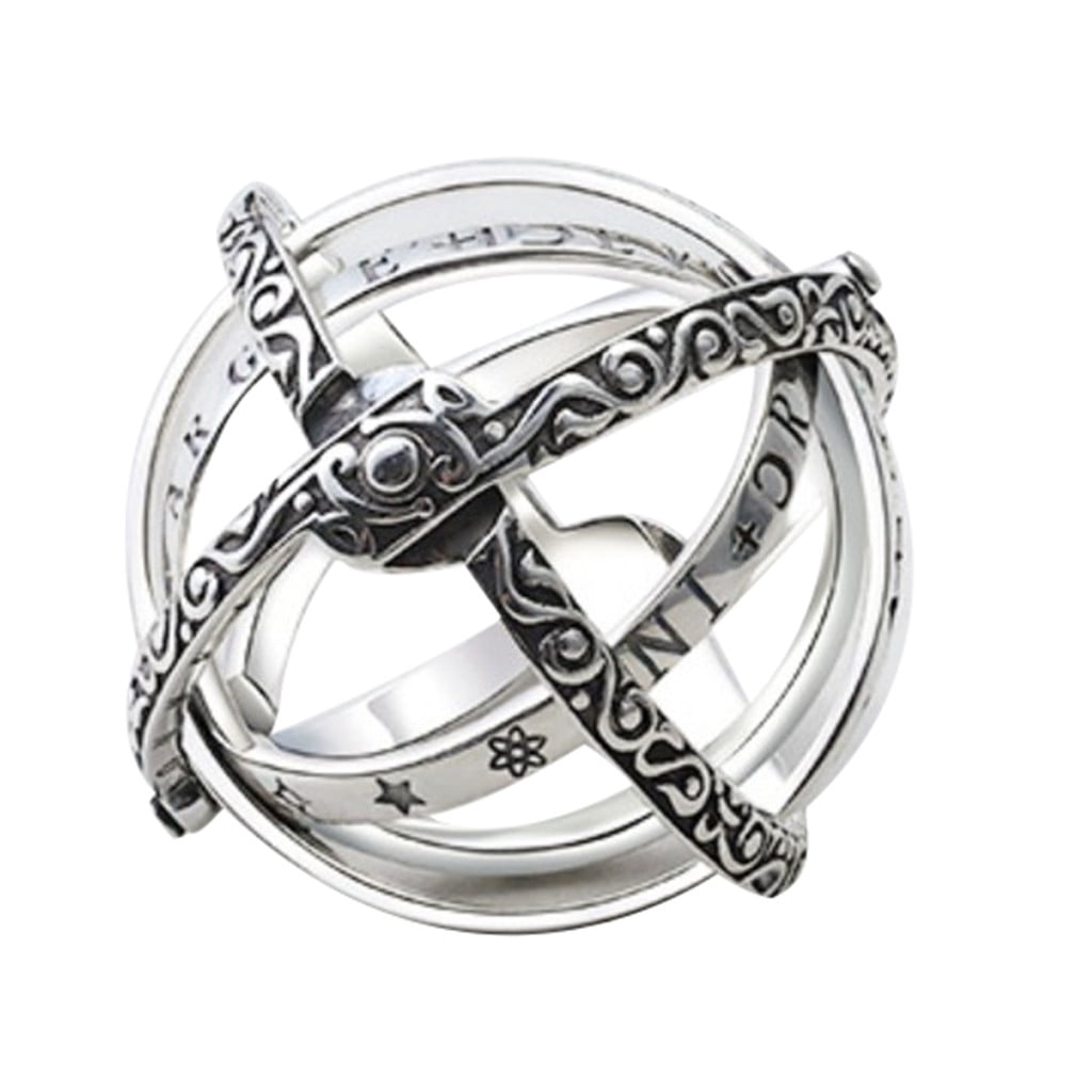 VerPetridure Openable Ring Astronomical Globe Ring Vintage