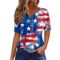 thumbnail image 1 of VerPetridure Patriotic Shirts for Women American Flag Shirt 4th of July Short Sleeve V-Neck Graphic Tee USA Star Stripes Tops, 1 of 5