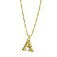 thumbnail image 1 of VerPetridure Personality Imitation Gold 26 English Letter Necklace Trend Jewelry Gift alphabet necklace, 1 of 2