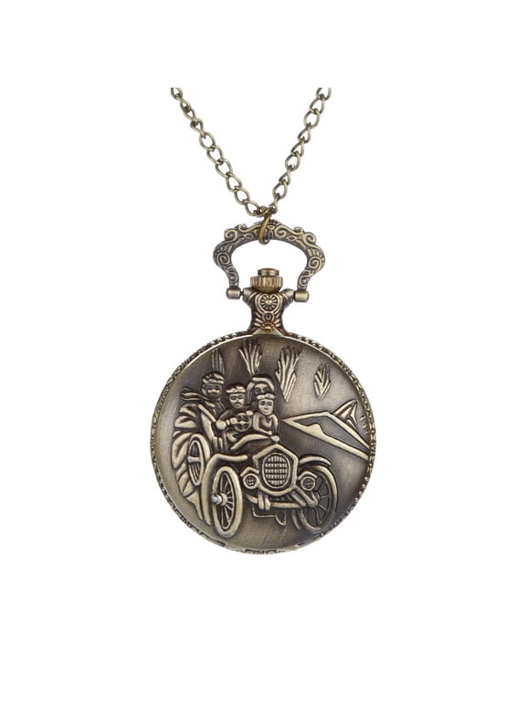 Personalized Pattern Steampunk Vintage Quartz Roman Numerals Pocket Watch Men's Vintage Pocket Watch
