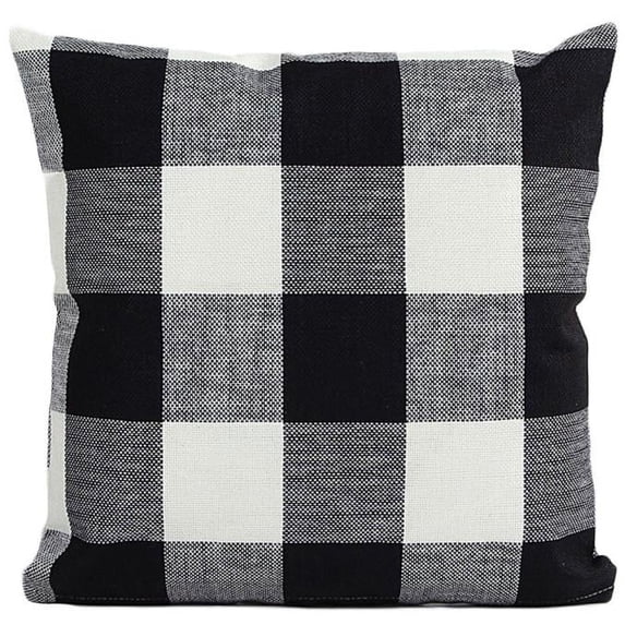 VerPetridure Plaid Pillowcase Black Lattice Sofa Bed Home Decor Pillow Case Cushion Cover