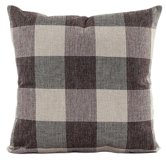 VerPetridure Plaid Pillowcase Brown Lattice Sofa Bed Home Decor Pillow Case Cushion Cover Coffee