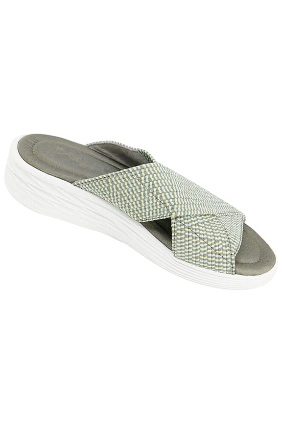 Platform Sandals for Women Women Stretch Cross Slide Sandals Summer Beach Wedge Platform Slippers Shoes
