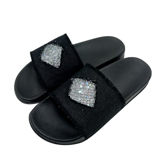 VerPetridure Platform Sandals for Women Women's Summer Craft Flashing Shoes Fashion Denim Flat Slippers