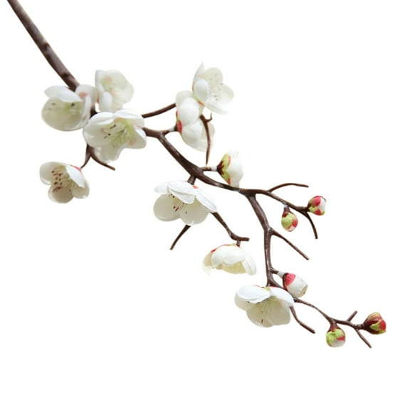 VerPetridure Plum Blossom Artificial Flower Fake Flower White Artificial Silk Fake Flowers Plum Blossom Floral Wedding Bouquet Party Decor WH