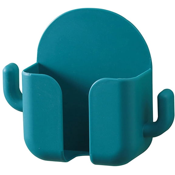 VerPetridure Punch-free Wall Hanging Storage Rack Double Hook Mobile Phone Charging Stand Small Object Storage Box