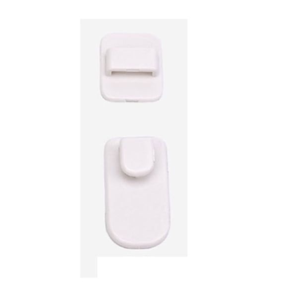 VerPetridure Remote Control Storage Wall Hanging Sticky Hook White Plastic Hooks 2 pair (4Pcs) Sticky Set TV Air Conditioner Remote Control Hanger