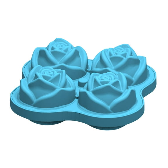 VerPetridure Rose Ice Cube Cocktail Bartending Ice Cube Creative Rose 4 Even Silicone Ice Cube