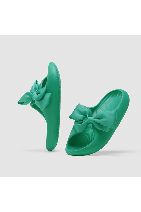 Sandals For Women Dressy Summer Women Bow Tie Slippers Fashion Casual Thick Bottomed Bathroom Bath Shoes