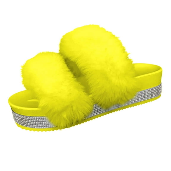 VerPetridure Sandals for Women Casual Summer Women's Ladies Fashion Casual Platforms Crystal Slippers Slip On Shoes