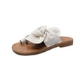 thumbnail image 1 of VerPetridure Sandals for Women Casual Summer Womens Summer Casual Flat Slippers Bow-embellished Non-slip Comfortable Slippers, 1 of 7