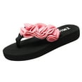 thumbnail image 1 of VerPetridure Sandals for Women Dressy Summer Summer Fashion Women's Flower Clip Toe Flip Flops Non-Slip Wedges Beach Slippers, 1 of 8