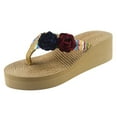 thumbnail image 1 of VerPetridure Sandals for Women Dressy Summer Women Weave Beach Breathable Sandals Home Slipper Flower Flip-Flops Wedges Shoes, 1 of 7