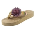 thumbnail image 1 of VerPetridure Sandals for Women Dressy Summer Women Weave Beach Breathable Sandals Home Slipper Flowers Flip-Flops Flat Shoes, 1 of 1