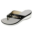 thumbnail image 1 of VerPetridure Sandals for Women Dressy Summer Women's Ladies Fashion Casual Crystal Wedges Platforms Sandals Shoes Slippers, 1 of 9