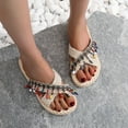 thumbnail image 1 of VerPetridure Sandals for Women Flat Summer Boho Open Toe Slippers Shoes Comfy Sandals Casual Comfortable Beach Sandals, 1 of 6