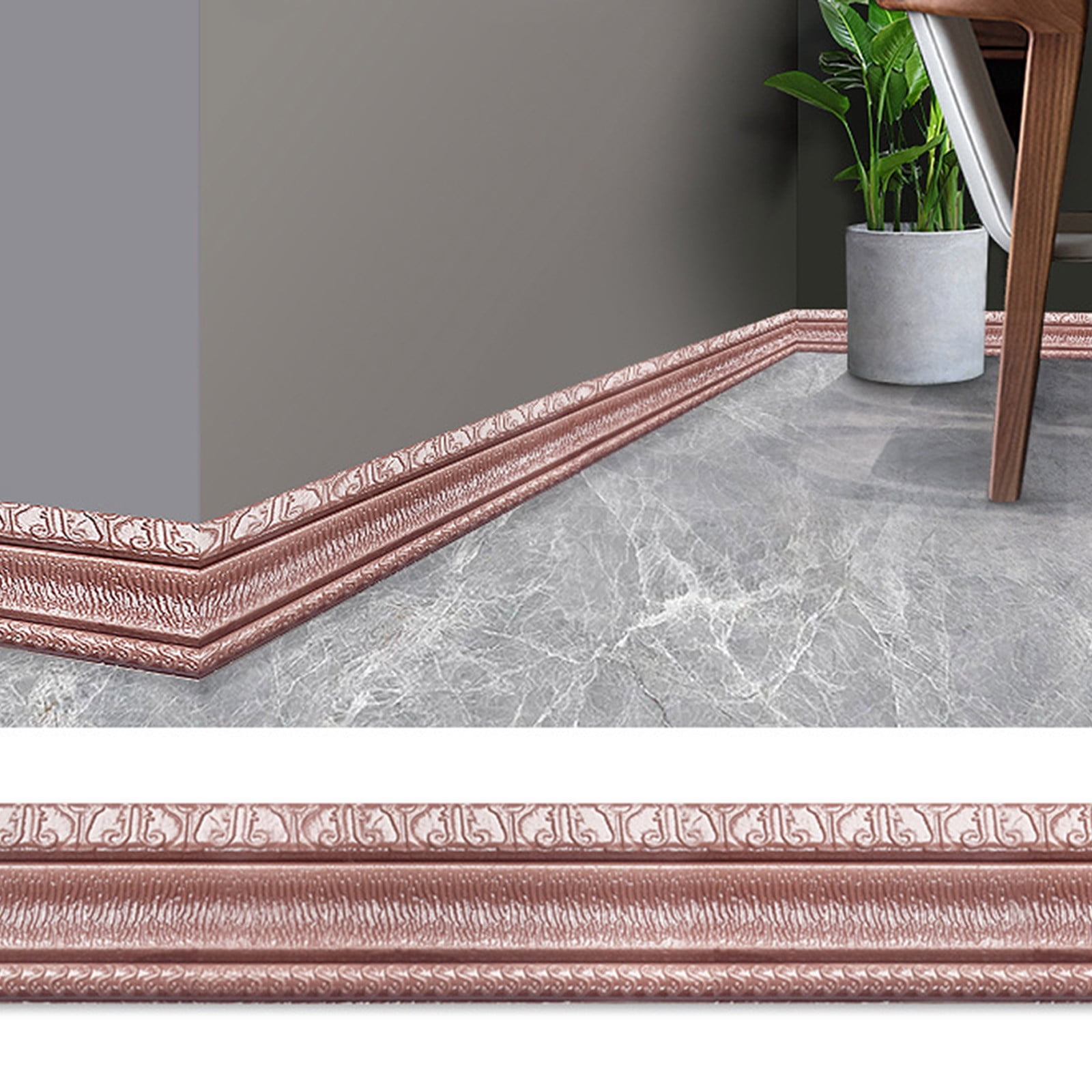 VerPetridure Self Adhesive Foam Wallpaper Borders 3D Flexible Foam Molding Trim Waterproof Moisture Proof Peel and Stick Wall Border Decorative Wall