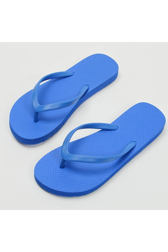 Slim Flip Flops for Women and Men, Shower Flat Sandals for Summer Bathroom Beach Pool, Ultra Lightweight Basic Thongs Rubber Soft Slide Slip-on Shoes, Blue Size 8.5-10