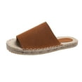 thumbnail image 1 of VerPetridure Slippers for Women Slippers Women Summer Casual Sewn Fisherman's Flat Bottomed Hand Woven Hemp Rope Bottom Slippers, 1 of 9