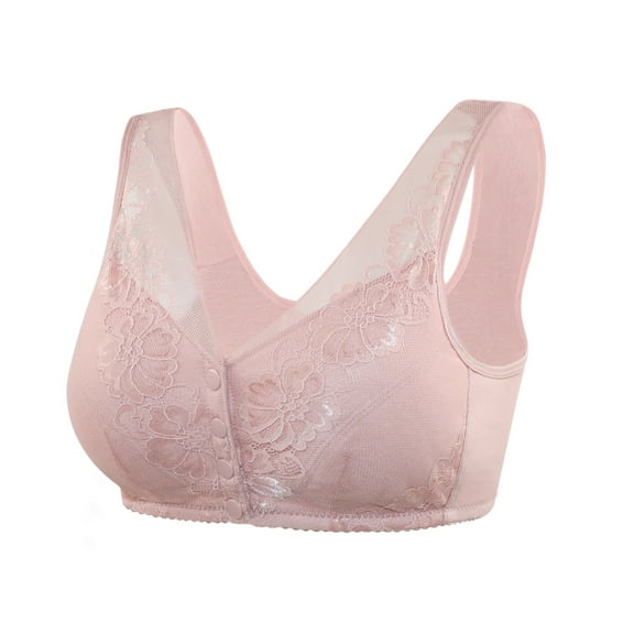 Utoimkio Sports Bras for Women Women's Adjustable Sports Front Closure Extra-Elastic Breathable Lace Trim Bra