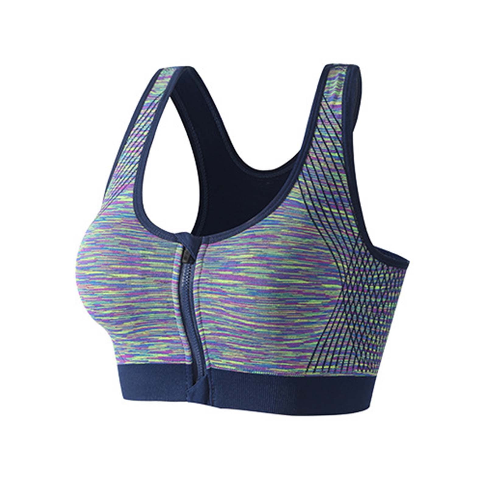 VerPetridure Sports Bras for Women High Support Large Bust Womens Sports  Underwear Yoga Fitness Workout Bra Running Padded Tops Vest