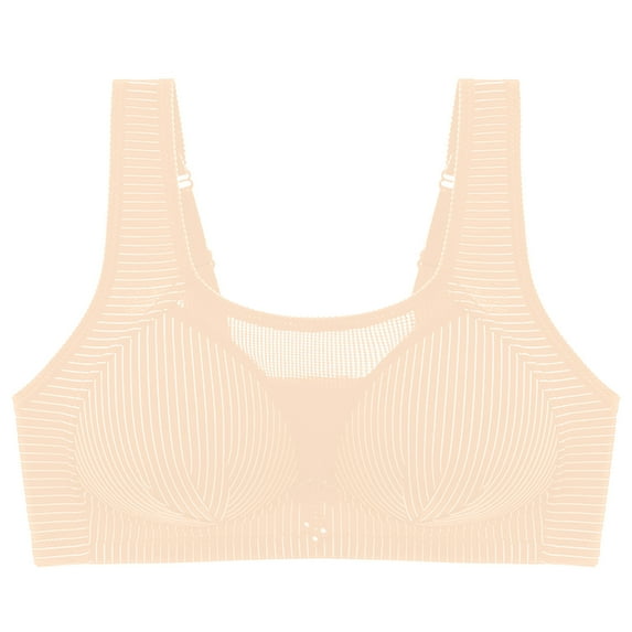 VerPetridure Sports Bras for Women On Sale Woman's Solid Color Comfortable Hollow Out Perspective Bra Underwear No Rims