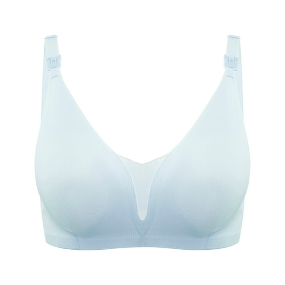 Utoimkio Sports Bras for Women Pack Ladies Traceless Comfortable Mesh Breathable No Underwire Front Buckle Breastfeeding Bra Woman Underwear