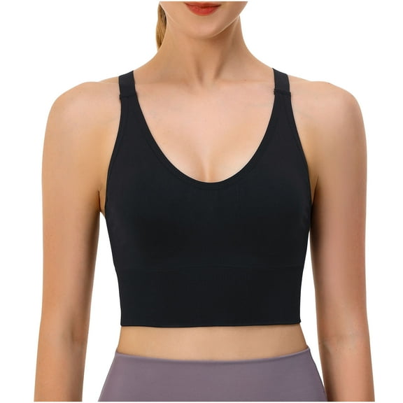 VerPetridure Sports Bras for Women Pack Women Yoga Solid Sleeveless Cold Shoulder Casual Tanks Blouse Tops Intimates